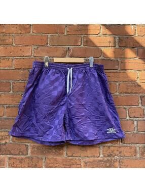 Vintage Umbro purple checkered soccer shorts 90s XL